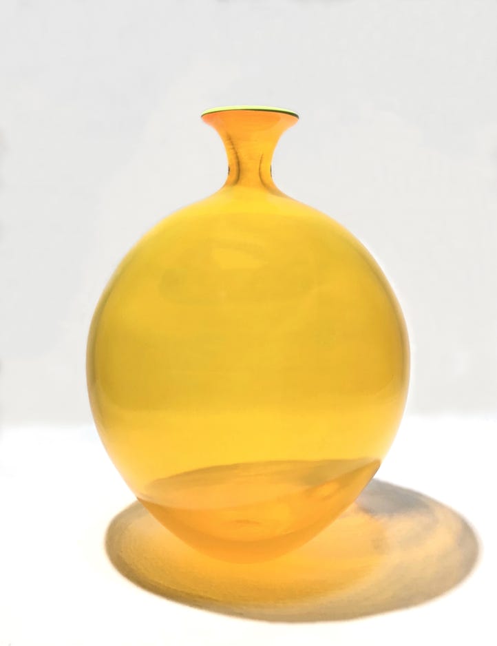 Nicholas Kekic Saffron Sphere Form Study Collection 2018 Blown glass 