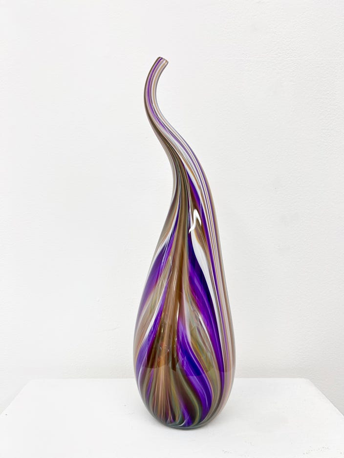 Robert Burch Purple and Red Vase 2023