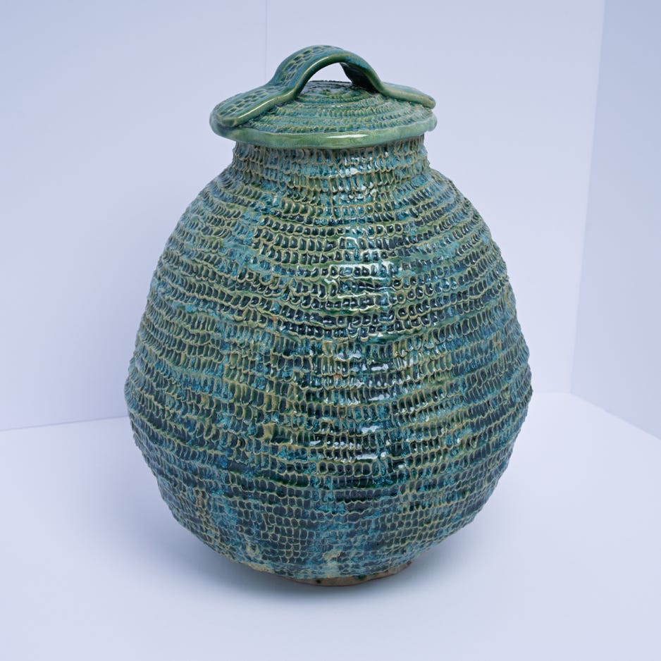 Caren Helm Covered Jar (collection, 1)