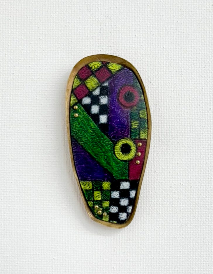 Judi Forman Checkerboard Brooch/Pendant