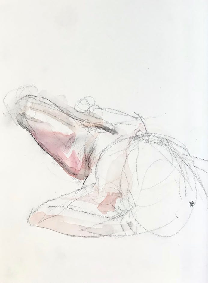 Charles W. Norris-Brown Prone Figure, Sketch 2018