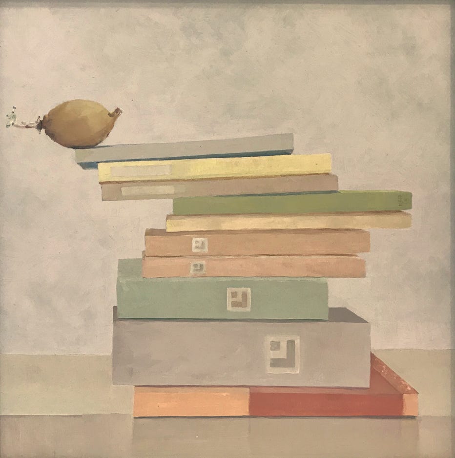 Nancy Fitz-Rapalje Book Stack with Dried Lemon 2017