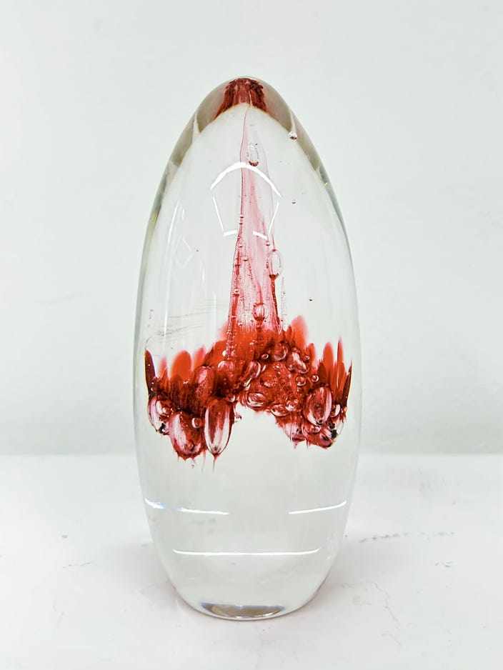 Robert Burch Red Bubble Paperweight 2023