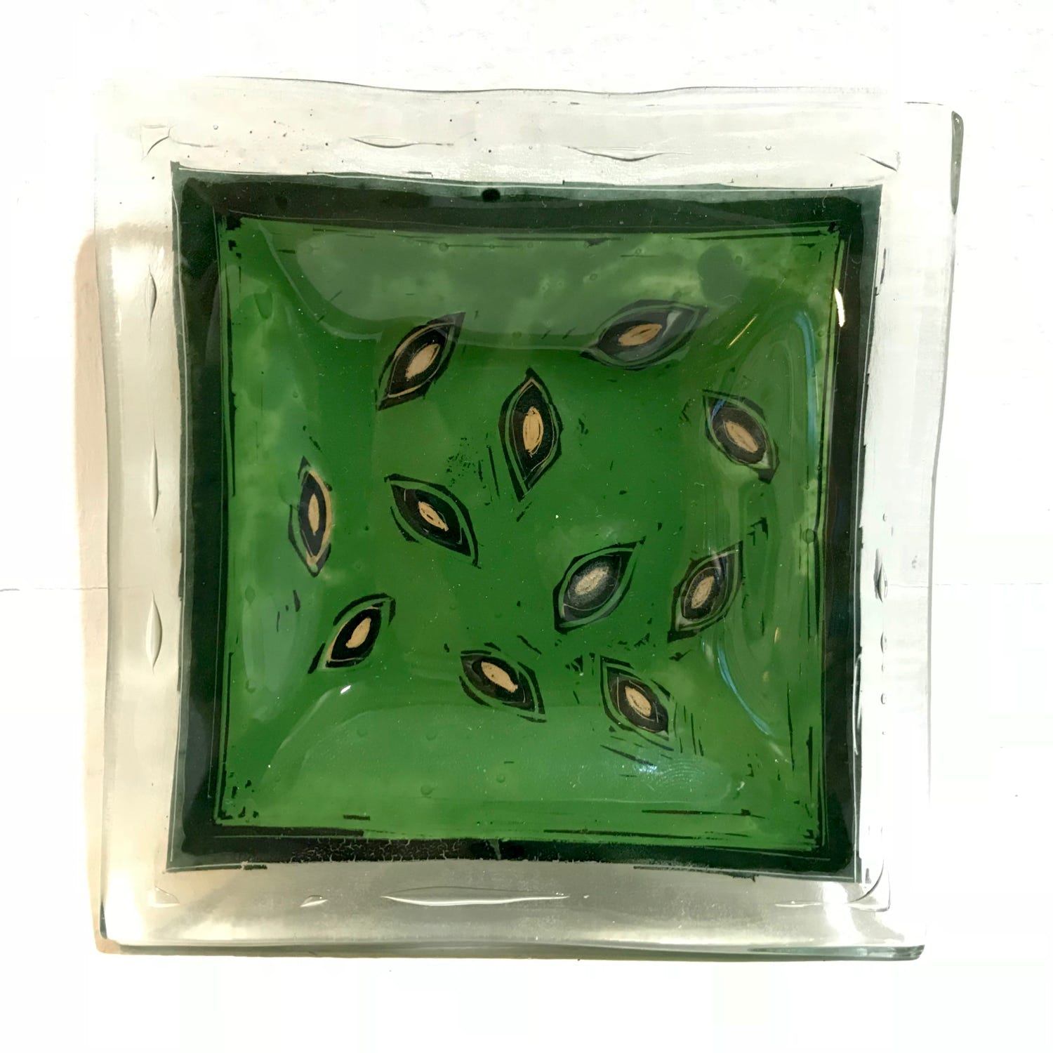 Clare Adams Composture Series #3 2015 - 2018 Reversed Glass Painting 14 x 11 in