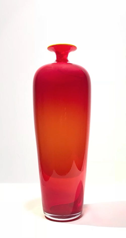 Nicholas Kekic Cherry Red Tollo Form Study Collection 2018 Blown glass  Form Study Collection 2018 Blown glass 