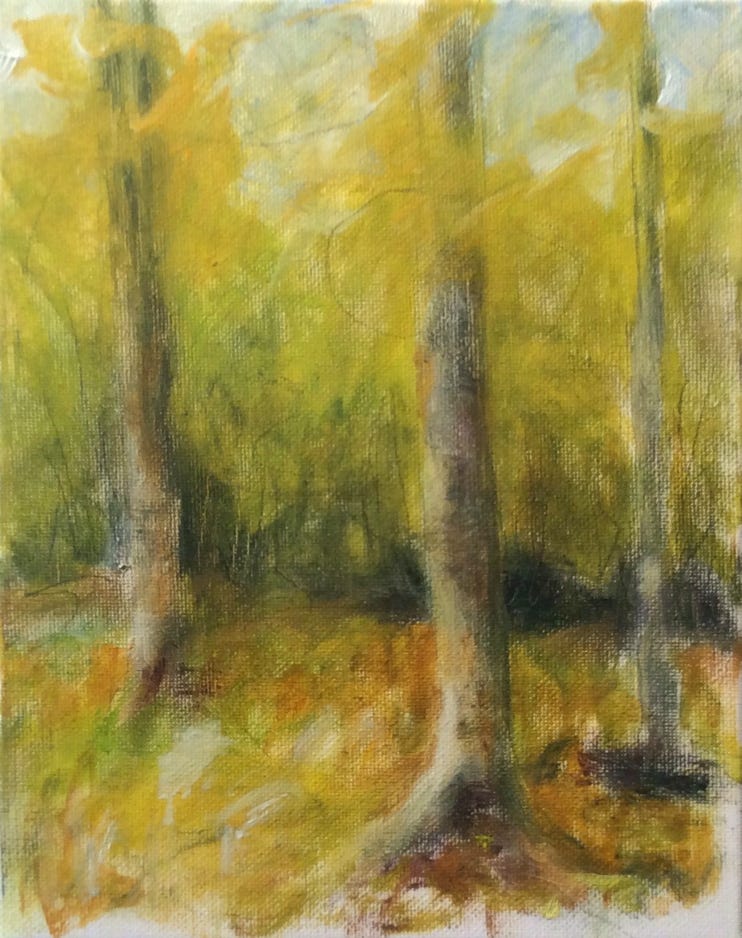 Jeanne McMahan Yellow Birches II 2018