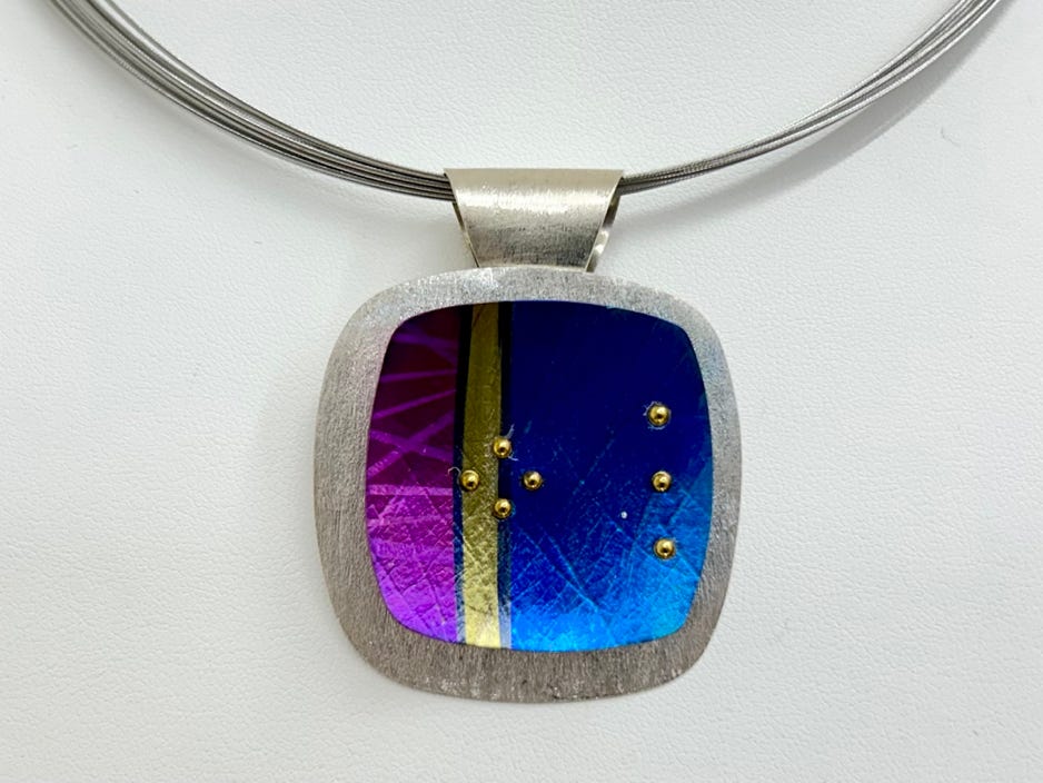 Judi Forman Anodized Niobium & Silver Pendan