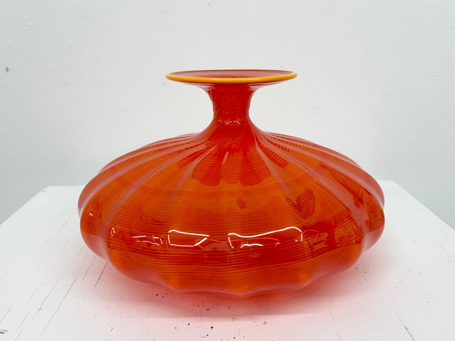 Nicholas Kekic Red and Yellow Filigrana Inkwell