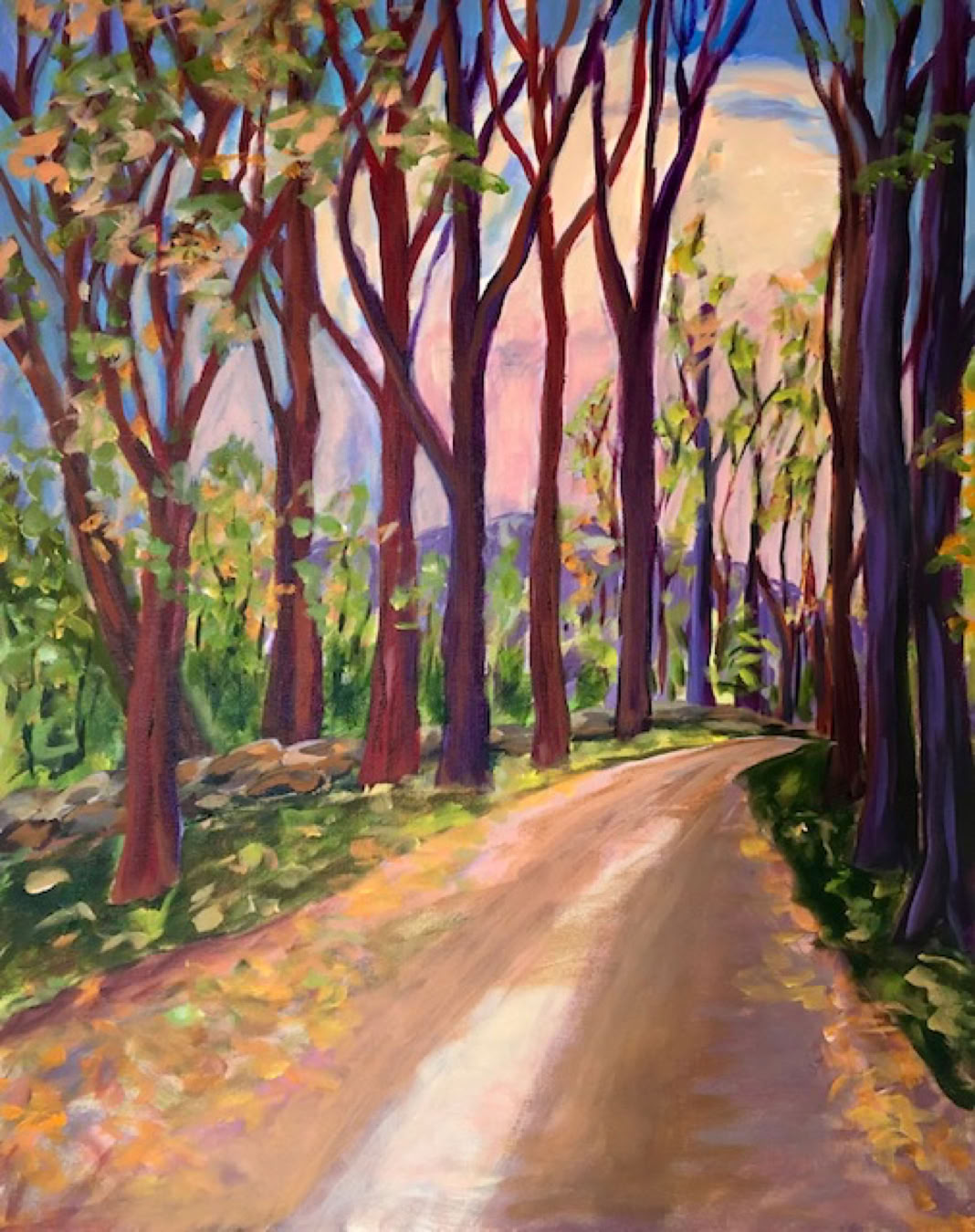 Carol Keiser Black Locust Trees, October, Vermont 2021