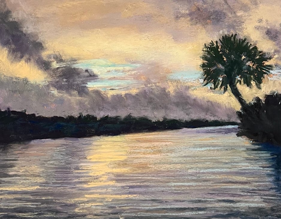 Deedee Jones Myakka Morning 2022 Pastel on paper 8 x 10 in $300