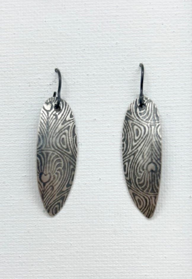 Judi Forman Textured Sterling Silver Earrings with Hypoallergenic Niobium Ear Wires 3