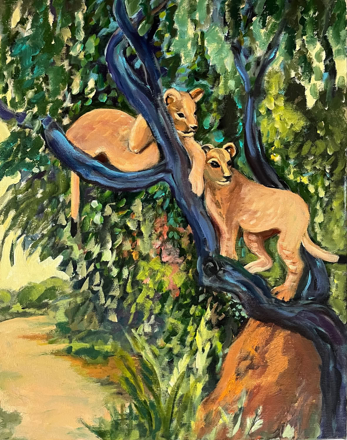 Carol Keiser Lion Cubs at Play, Zambia