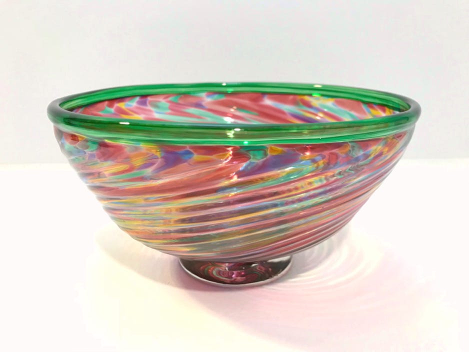 Jordana Korsen Twisty Bowl, Green Lip