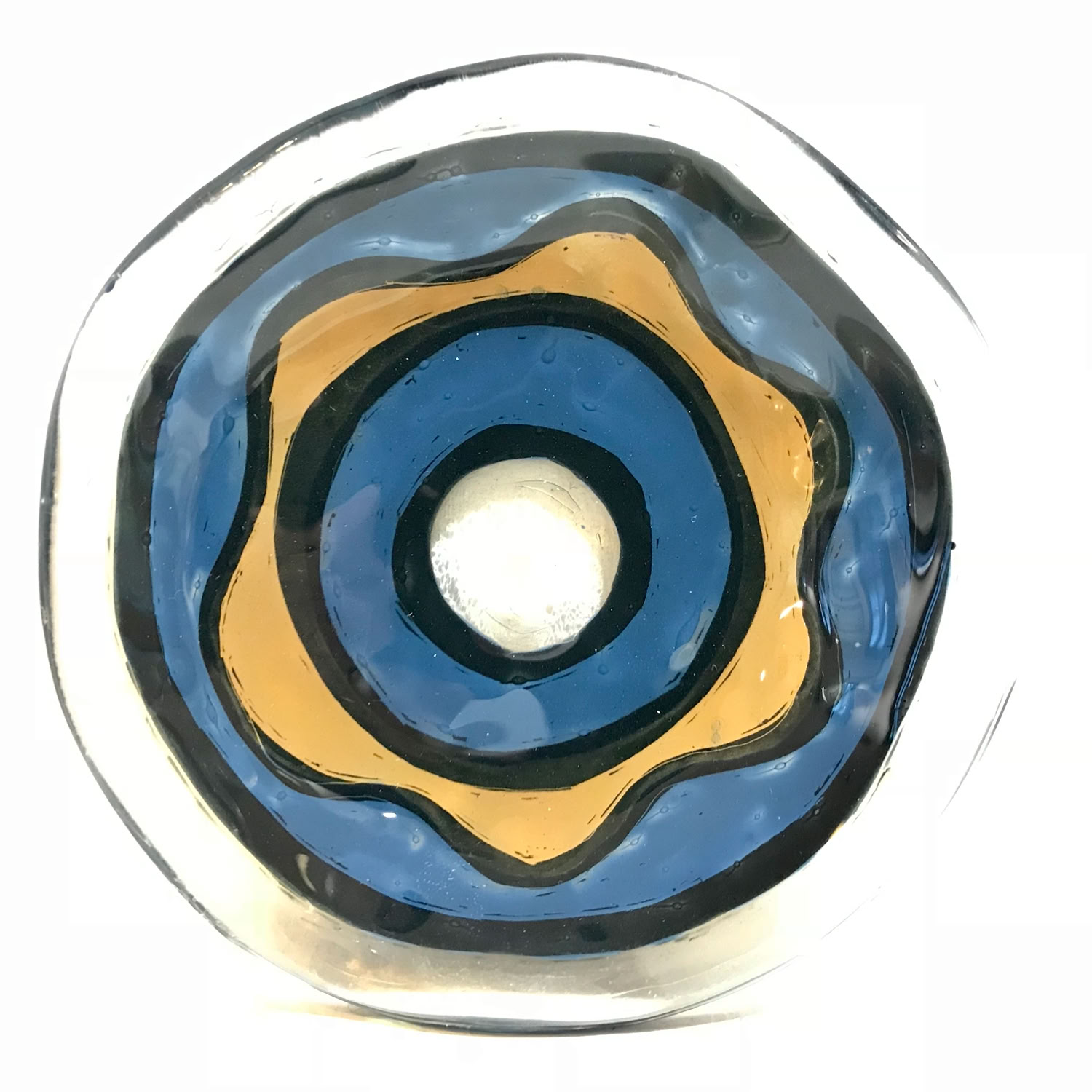 Clare Adams Composture Series #2 2015 - 2018 Reversed Glass Painting 11 x 14 in 