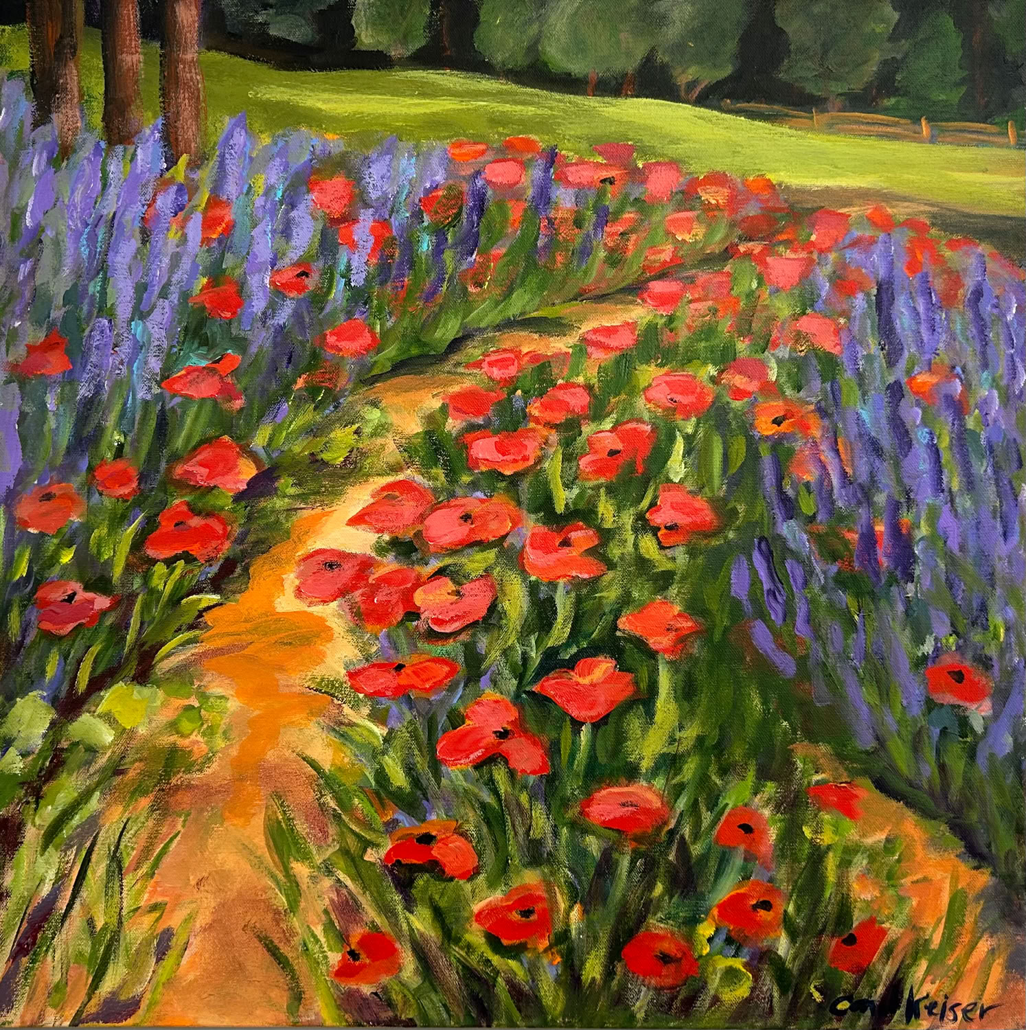 Carol Keiser Poppies and Lavender in Provence