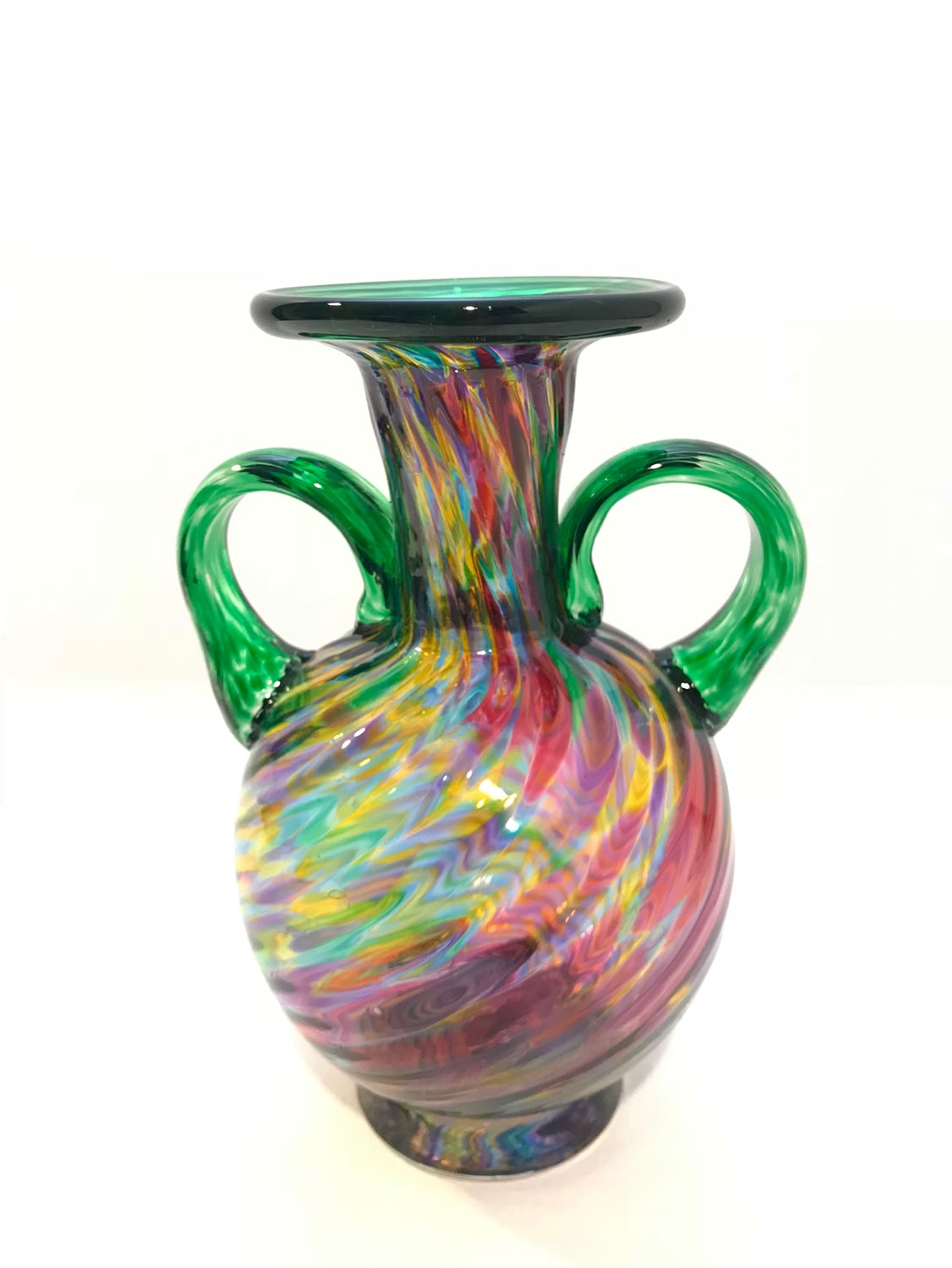 Jordana Korsen Twisty Vase, Green Lip