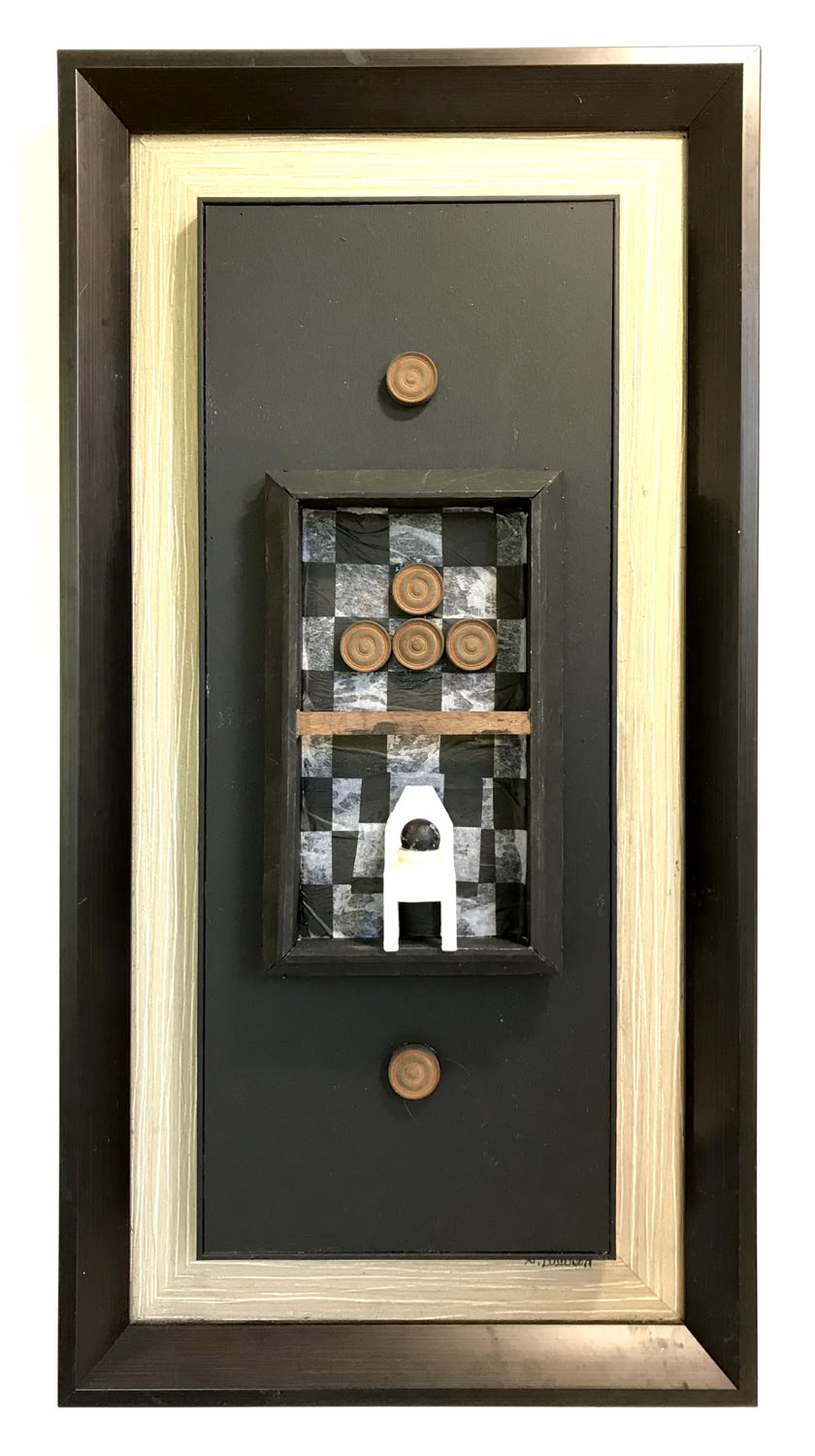 Sloane Dawson This Seat is Taken 2020 Found object assemblage 24.75 x 12.75 x 2 in $250