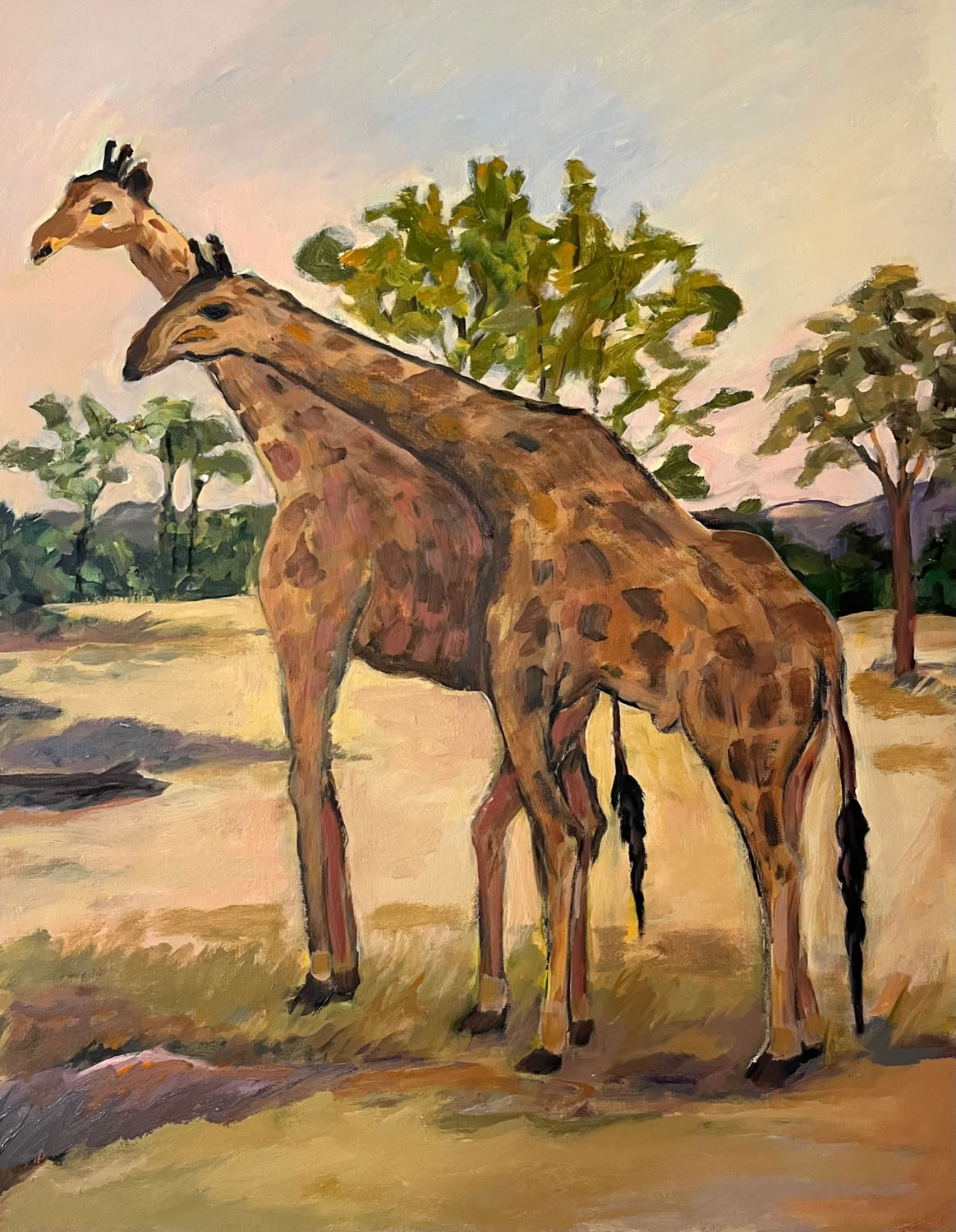 Carol Keiser Two Giraffes, Zambia 