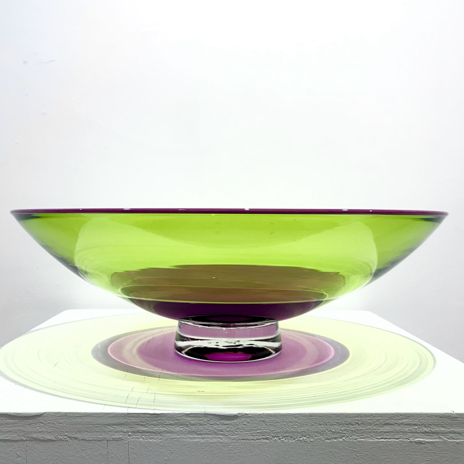 Nicholas Kekic Incalmo Bowl, lime and helio with pink lip 2021