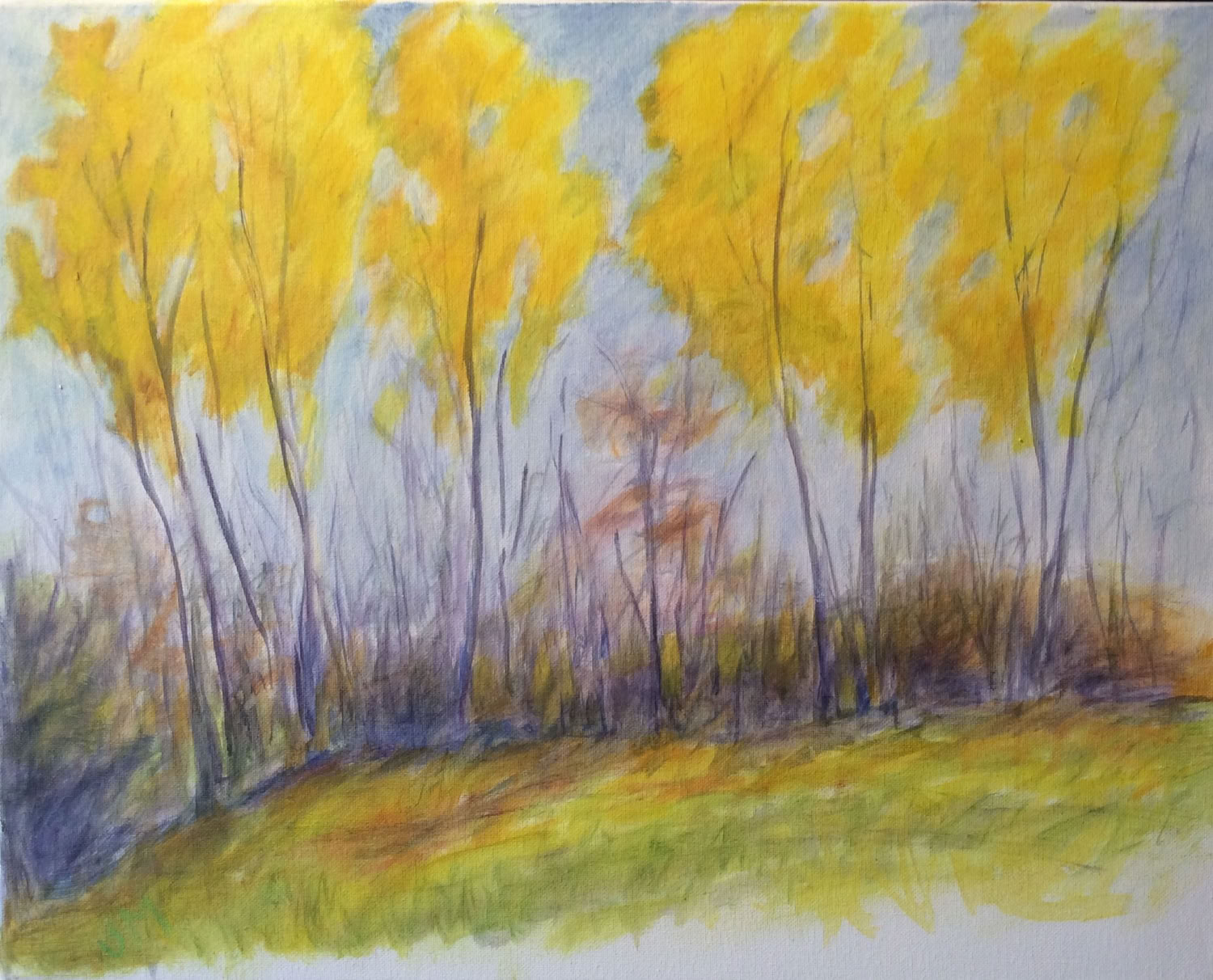 Jeanne McMahan Poplars in the Wind 2020