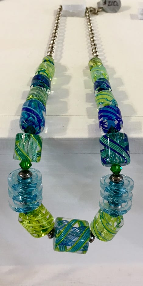 Lucy Bergamini K.I.S.S. Series Necklace Blown glass, sterling silver  17 in 