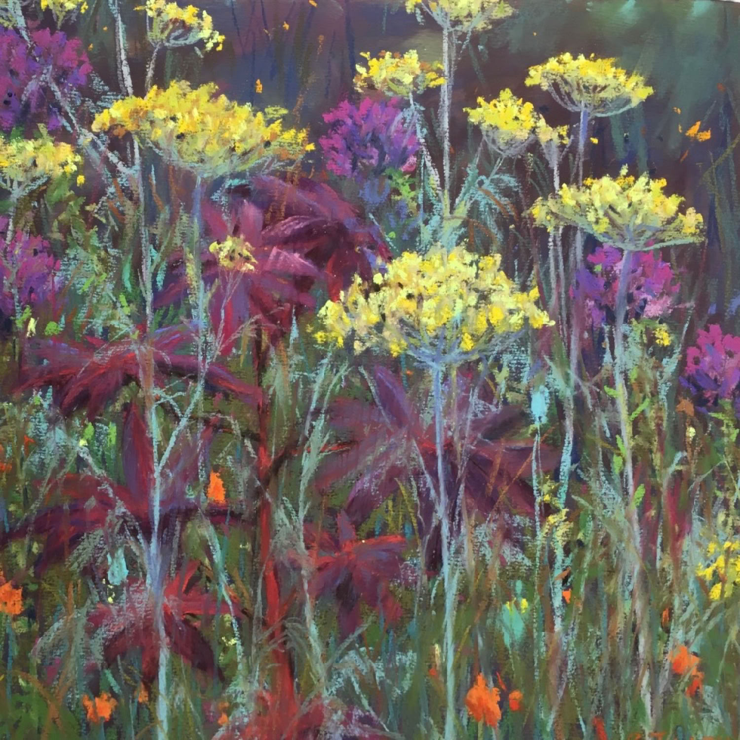  2018 Soft pastel on sanded pastel paper 17 x 17 in $650