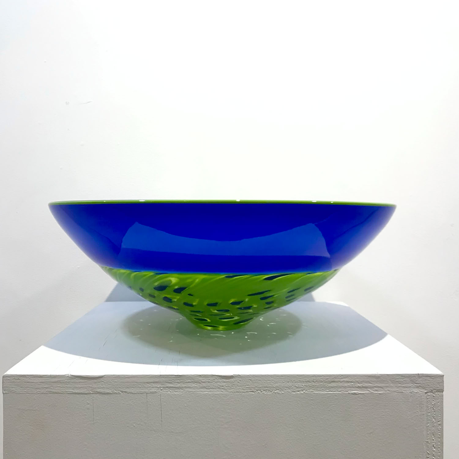 Nicholas Kekic Murrini Bowl, Lapis and Apple Green