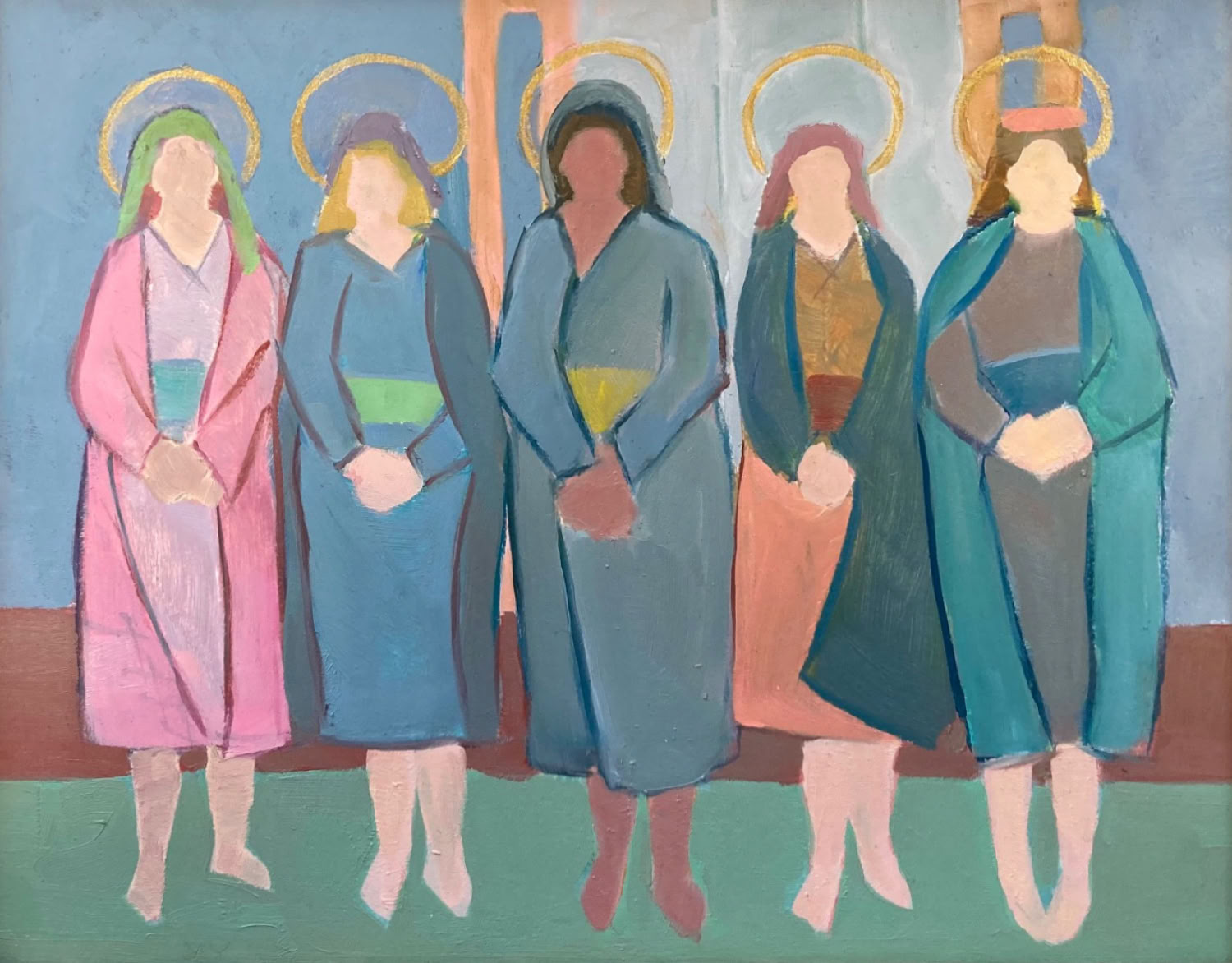 Nancy Fitz-Rapalje A Grievous Disregard: Violated virgins carrying unwanted children.  2022 Oil on card 7.5 x 9.5 in $200