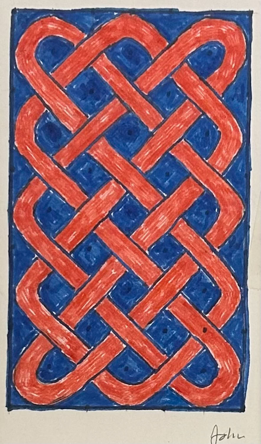 John van der Does Red and Blue Weave