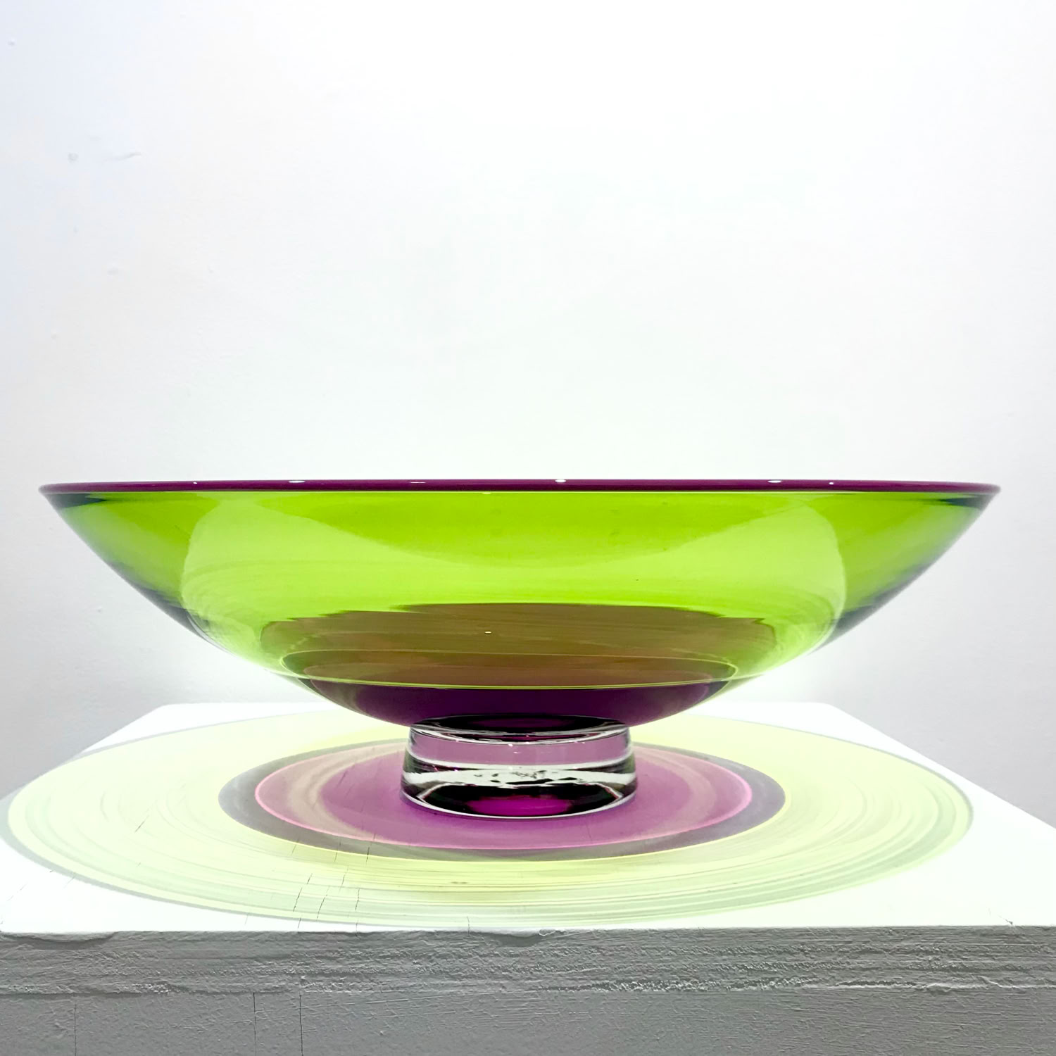 Nicholas Kekic Incalmo Bowl, lime and helio with pink lip